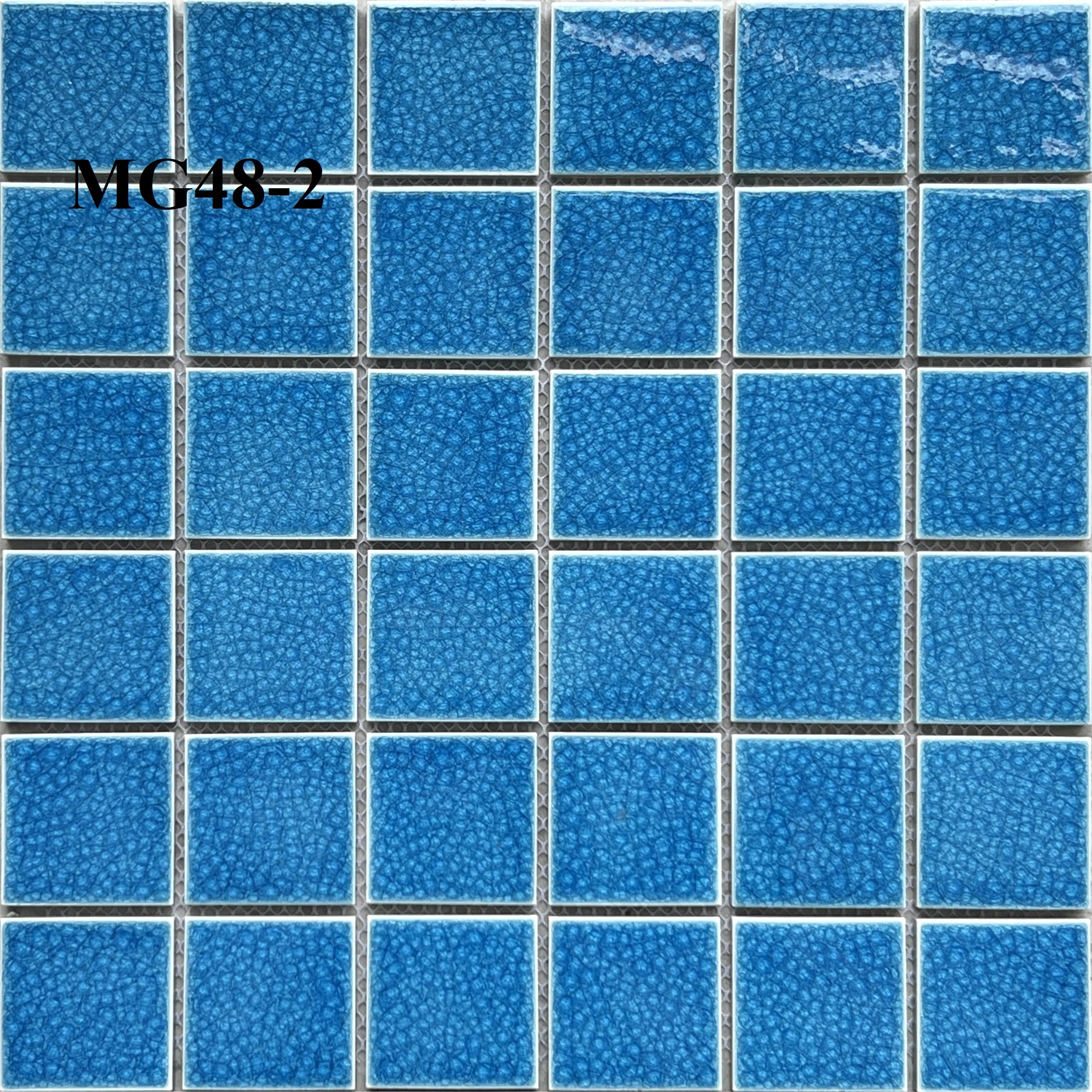 Gạch Mosaic Gốm men rạn xanh trung tính 48x48x6mm MG48-2 - Gạch Mosaic ...