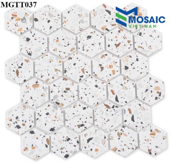 Gạch Mosaic Gốm Sứ Lục Giác 5